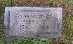Anna <I>Matson</I> Albright 