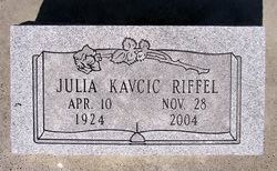 Julia <I>Kavcic</I> Riffel 