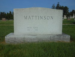 Mary Alice <I>Weisheimer</I> Mattinson 