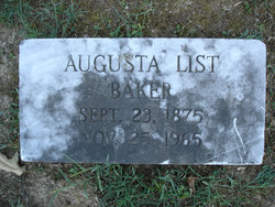 Augusta Marie <I>List</I> Baker 
