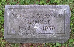 Annie E. <I>Ackroyd</I> Albright 