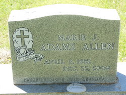 Marie Jean <I>Adams</I> Allen 