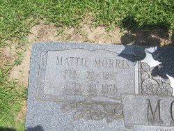 Martha “Mattie” <I>Morris</I> Morris 
