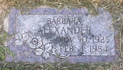 Barbara Elaine <I>Oglesby</I> Alexander 