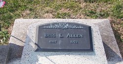 Bess Lucy “Bessie” <I>Bliss</I> Allen 