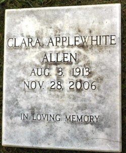 Clara <I>Applewhite</I> Allen 