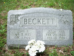 Julia Ann <I>Oakes</I> Beckett 