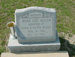 Rosa Lee <I>Russell</I> Allen 