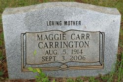 Maggie <I>Carr</I> Carrington 