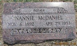 Nannie Gertrude <I>Hicks</I> McDaniel 