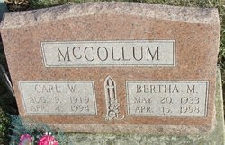 Bertha M <I>Moore</I> McCollum 