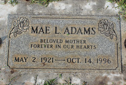 Mabel Lessie “Mae” Adams 