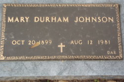 Mary Edmonia <I>Durham</I> Johnson 