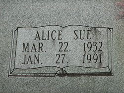 Alice Sue <I>Harris</I> Baugh 
