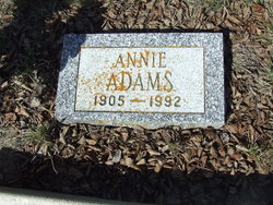 Annie May <I>Hollar</I> Adams 