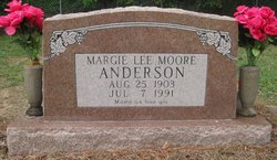 Margie Lee <I>Moore</I> Anderson 
