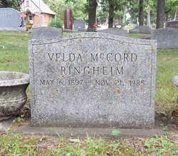 Velda Marie <I>McCord</I> Ringheim 