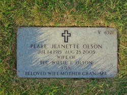 Pearl Jeanette <I>Smith</I> Olson 