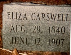 Jane Eliza <I>Denton</I> Carswell 