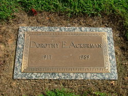 Dorothy Virginia <I>Evans</I> Ackerman 