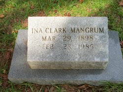 Ina Clark <I>Clark</I> Mangrum 