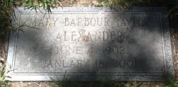 Mary Barbour <I>Taylor</I> Alexander 