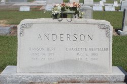 Charlotte Hesteller <I>Anderson</I> Anderson 