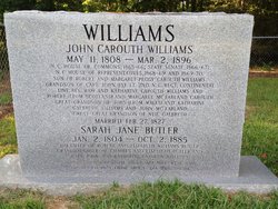 Sarah Jane <I>Butler</I> Williams 