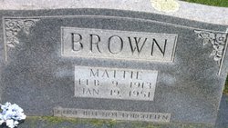 Mattie Myrtle <I>Medler</I> Brown 