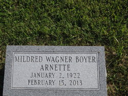 Mildred Wagner <I>Boyer</I> Arnette 