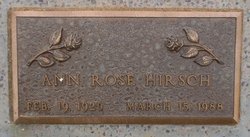 Ann Rose <I>Senn</I> Hirsch 
