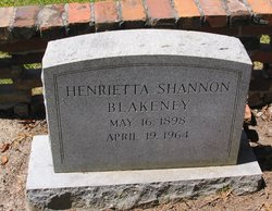 Henrietta Shannon <I>Deloach</I> Blakeney 