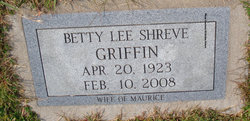 Betty Lee <I>Shreve</I> Griffin 