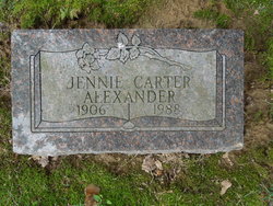 Jennie Mae <I>Carter</I> Alexander 