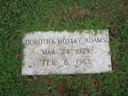 Dorothy Mae <I>Moxley</I> Adams 