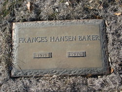 Frances <I>Hansen</I> Baker 