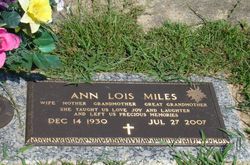 Ann Lois <I>Miller</I> Miles 