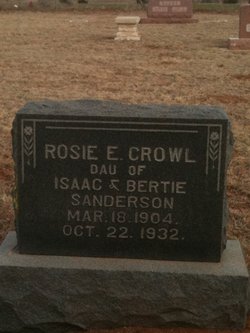 Rosie E <I>Sanderson</I> Crowl 