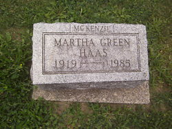Martha <I>Green</I> McKenzie 