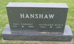 Paul Forrest “Frosty” Hanshaw Sr.