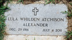 Lula Whilden <I>Atchison</I> Alexander 