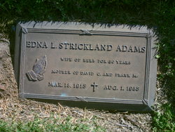 Edna L <I>Strickland</I> Adams 