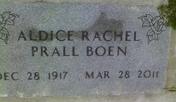 Aldice Rachel <I>Prall</I> Boen 