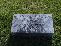 Mary Elizabeth <I>Williams</I> Bomar 