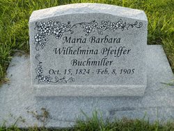 Maria Barbara <I>Wilhelmina Pfeiffer</I> Buchmiller 