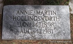 Annie <I>Martin</I> Hollingsworth 