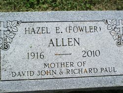 Hazel Edith <I>Fowler</I> Allen 