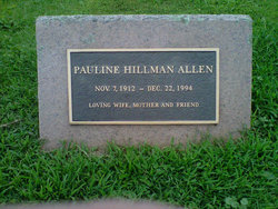 Pauline Elaine <I>Hillman</I> Allen 