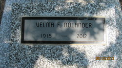 Velma Frances <I>Kreger</I> Bolander 