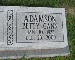 Betty Sue <I>Gann</I> Adamson 